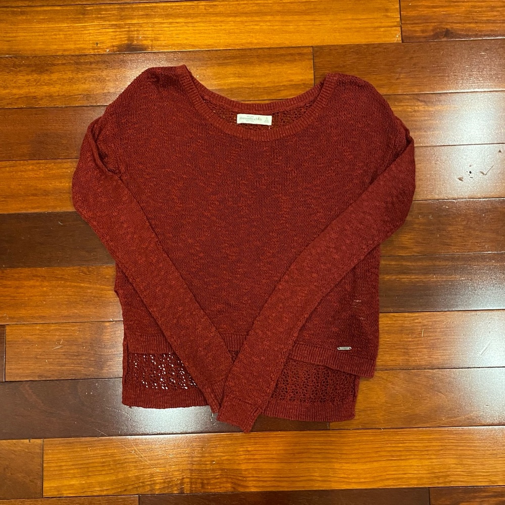 Red Abercrombie & Fitch Knit Sweater